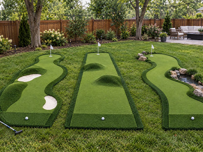 Concept render: putting on the backyard course in daylight